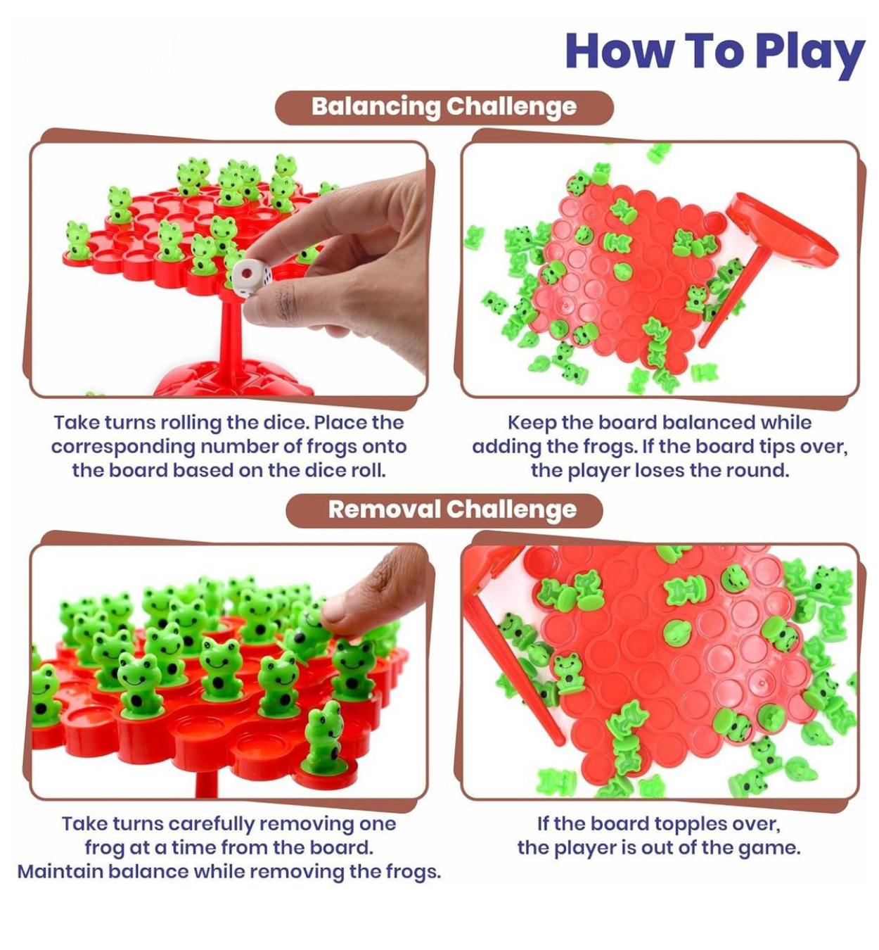 Frog balance game, Montessori | Educational Toy helps brain development, Balancing learning toy, gifts for kids, family fun games